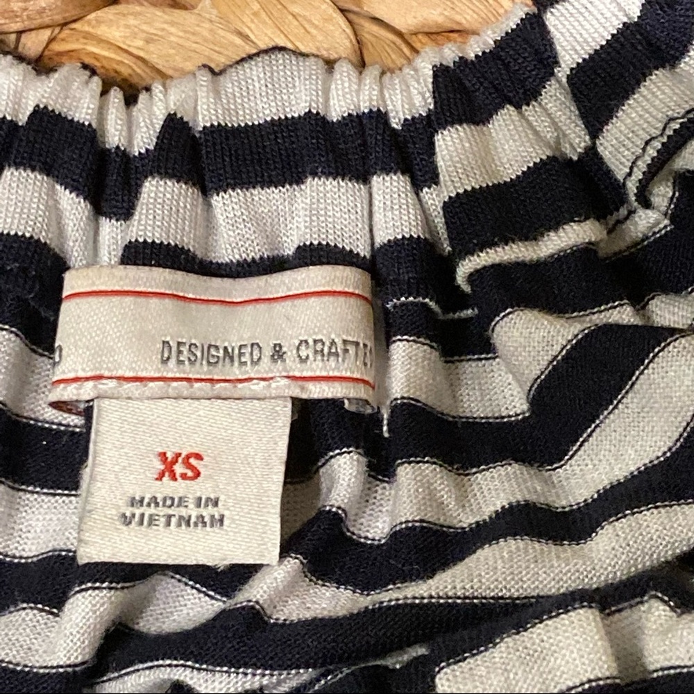 GAP ASYMMETRICAL HEM BLACK/WHITE STRIPED MAXI DRESS—LIKE-NEW, WORN ONCE!!! - Picture 3 of 5